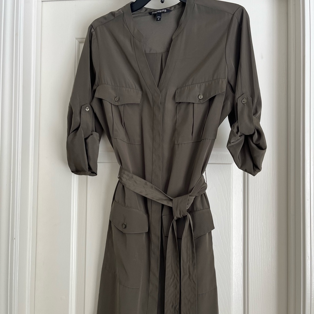 Express Belted Shirtdress